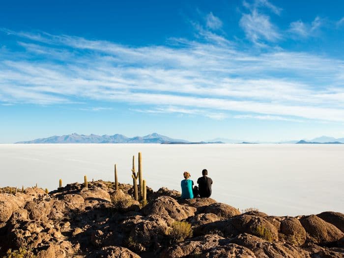 Cactus Island, Incahuasi Island in the Salt Flats of Uyuni, Boli