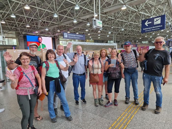 Abschied am Flughafen