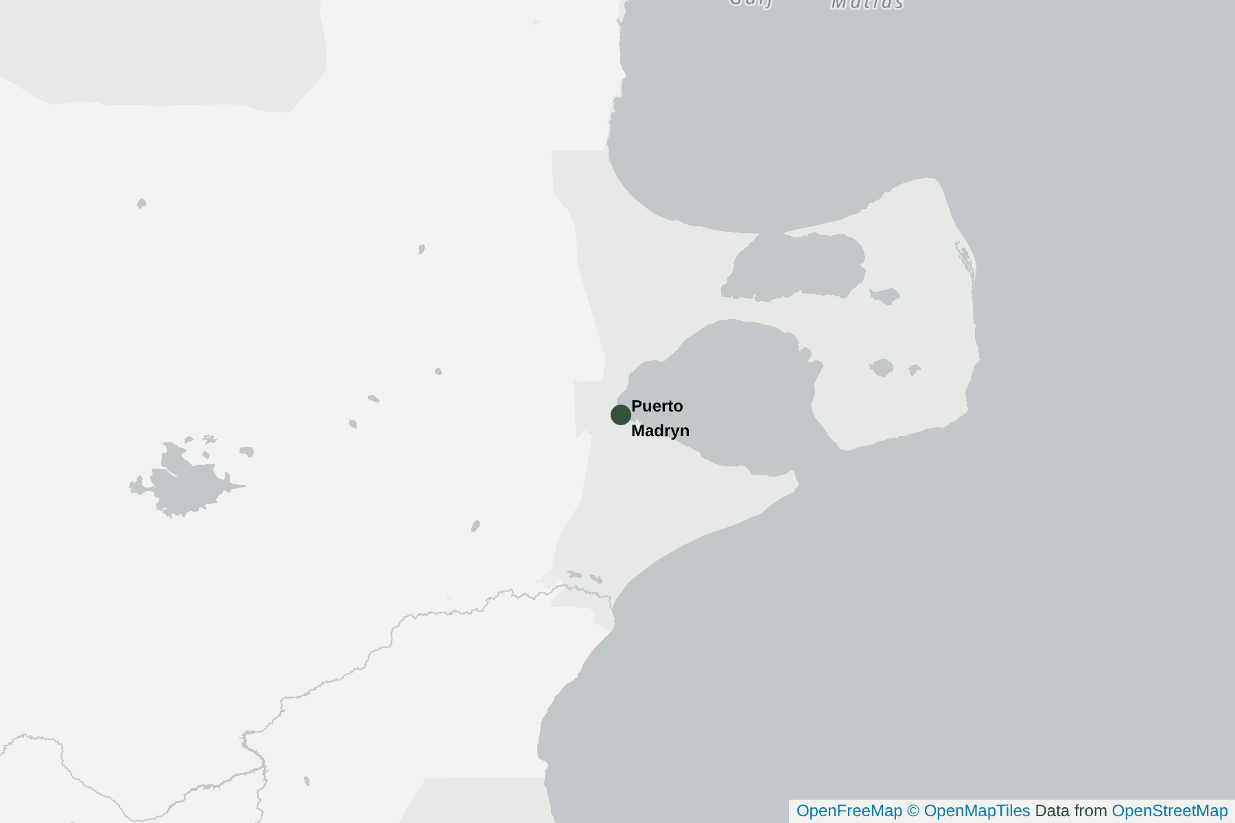 Karte von Puerto Madryn